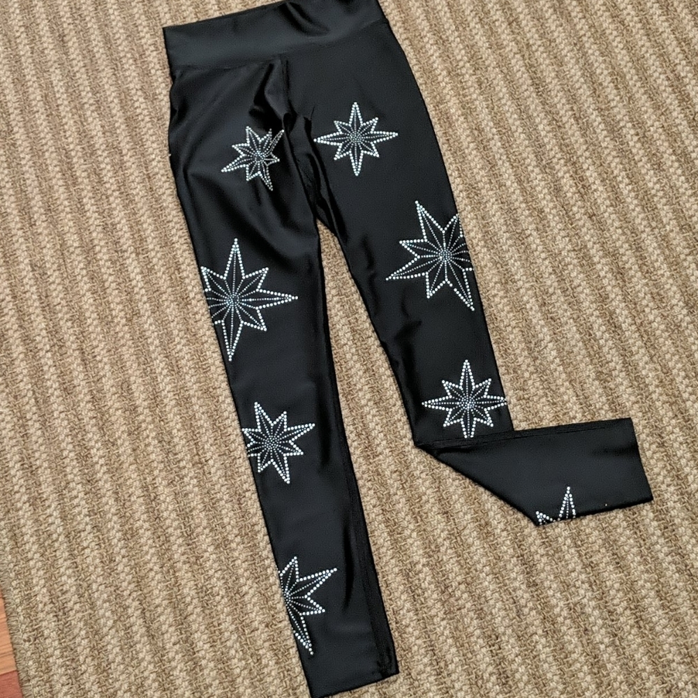 Electric Yoga Studded Sparkle Star Tights Leggings - Picture 1 of 7